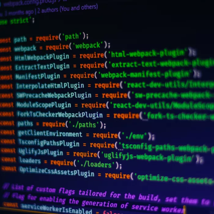 Webpack Code-Beispiel als Symbolbild für einen Webentwickler